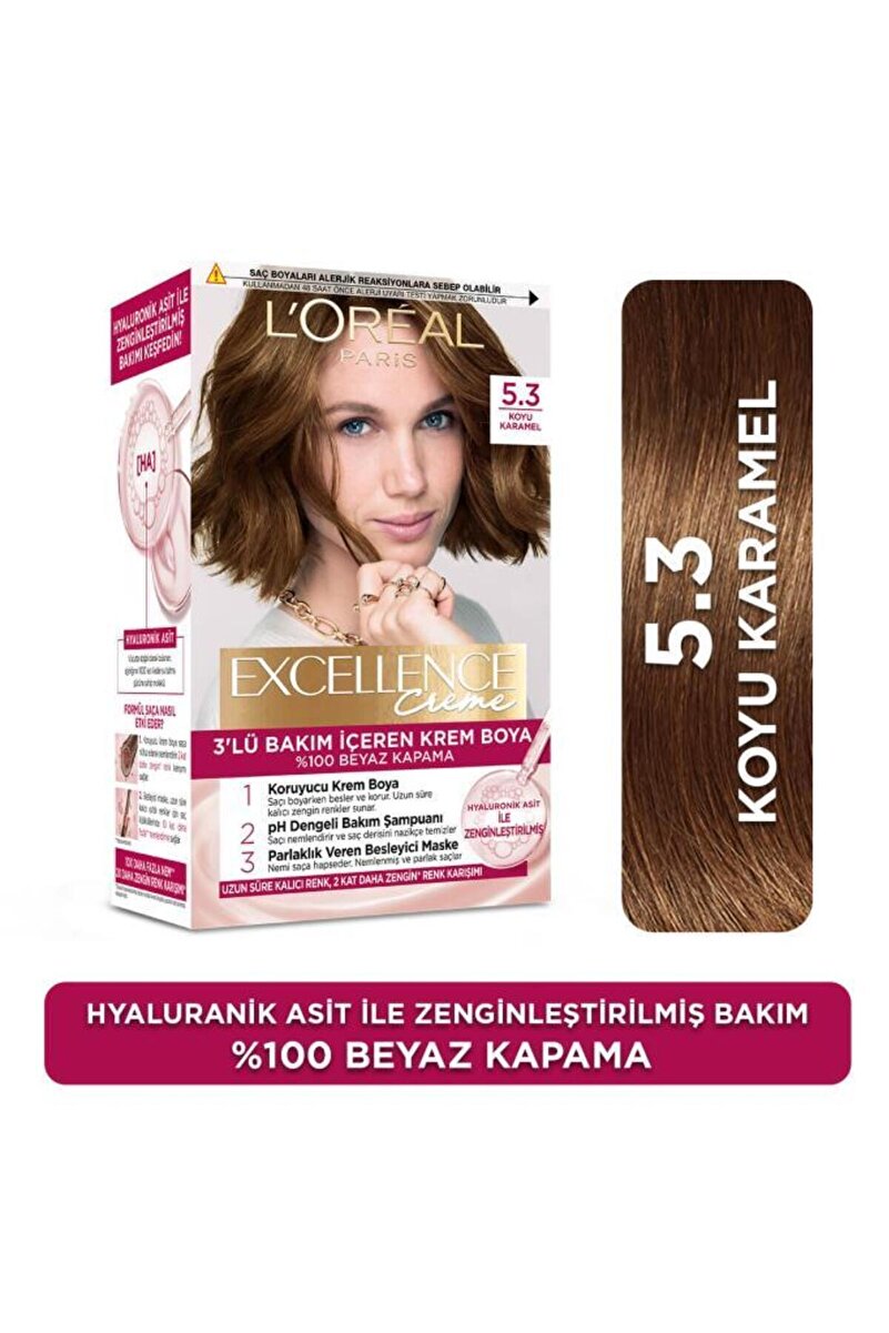 Excellence Creme Saç Boyası 5.3 Koyu Karamel 1. görsel
