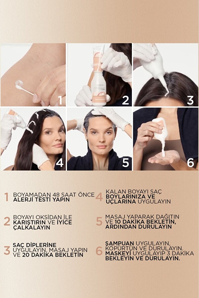 Excellence Creme Amonyaksız 4UR Nude Koyu Kızıl Saç Boyası 2. görsel