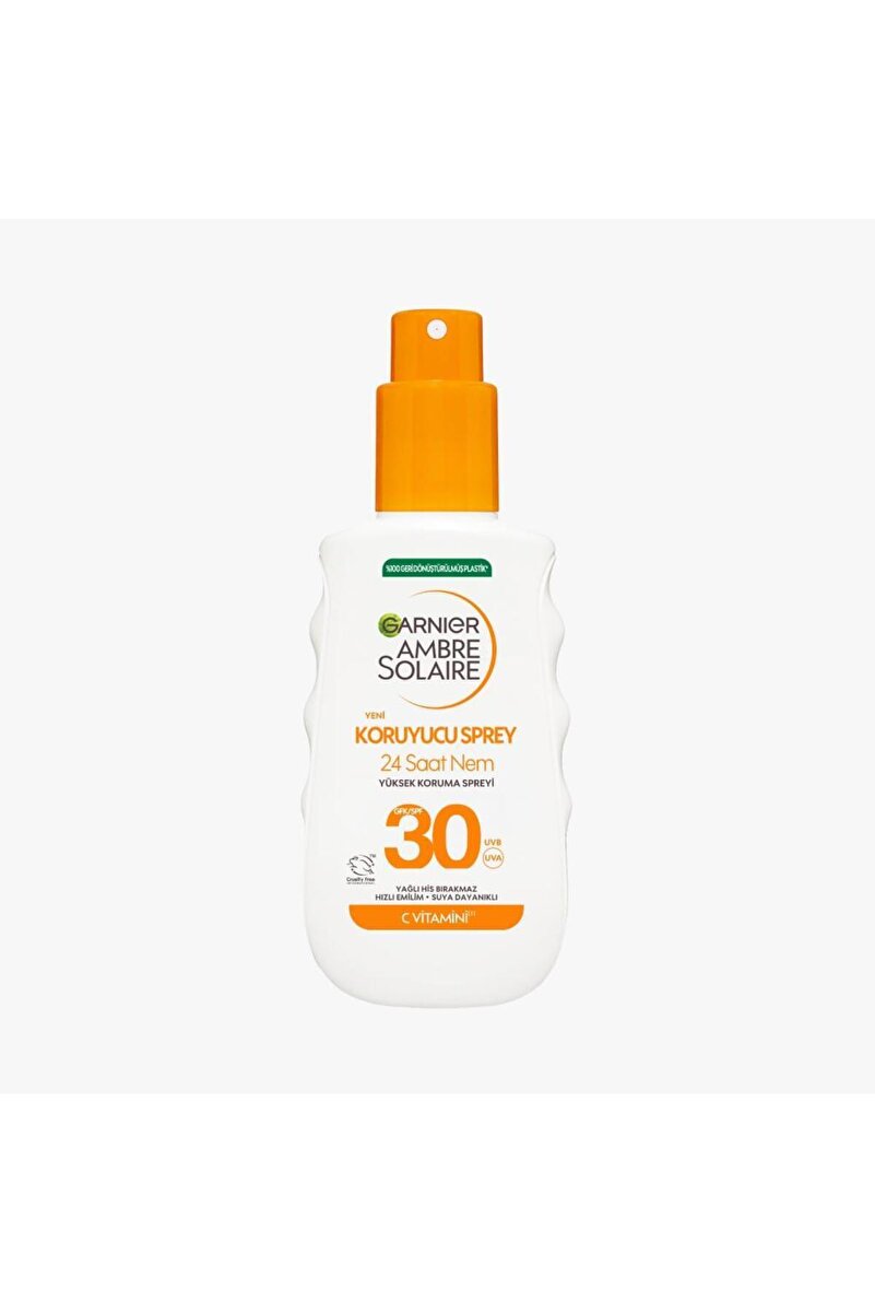 Ambre Solaire 24 Saat Nem Çok Yüksek Koruma Spreyi SPF30 150ml, Suya Dayanıklı, Yağlı His Bırakmaz