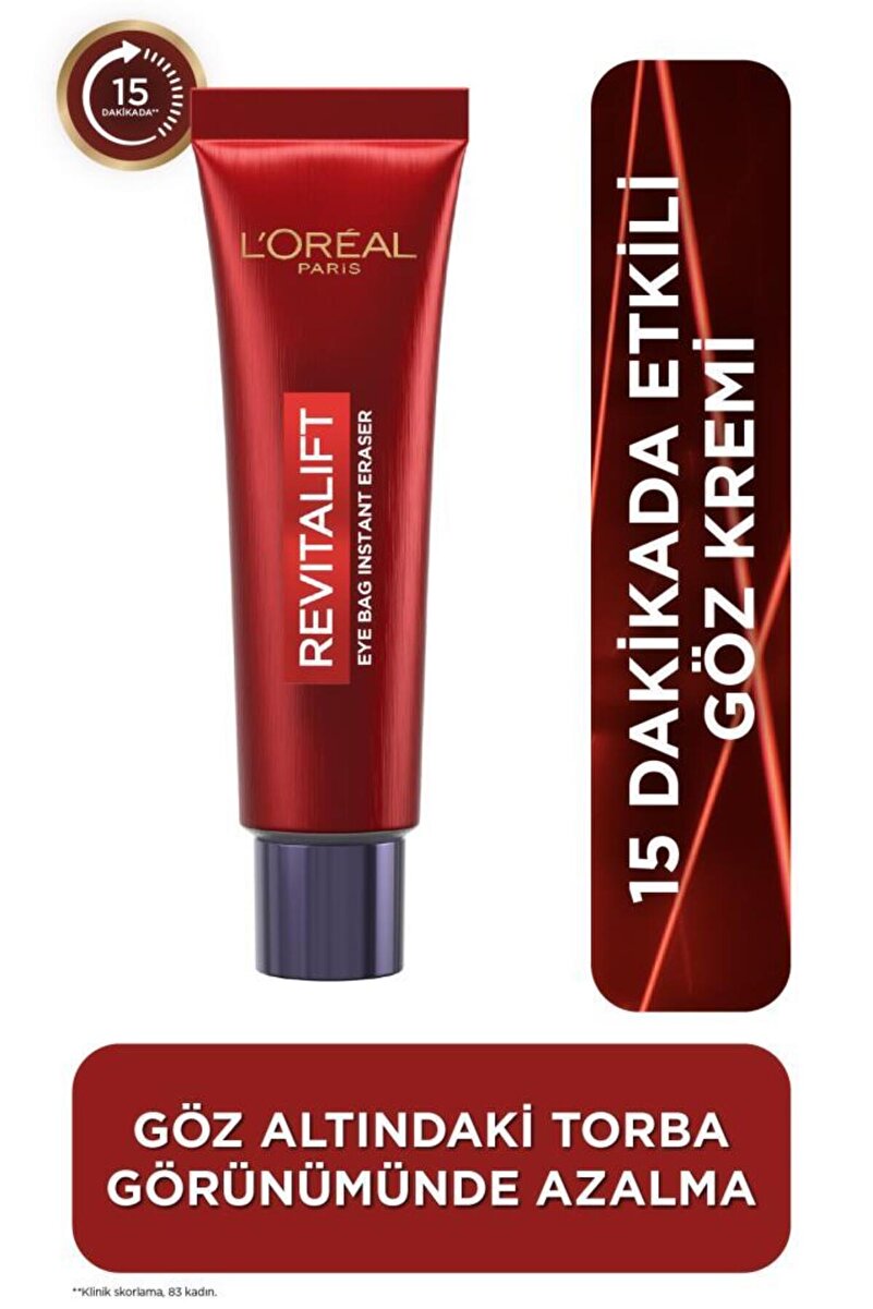 Revitalift Lazer Eyebag Instant Eraser Göz Altı Torba Görünümüne Karşı Etkili Göz Kremi 15ml 1. görsel